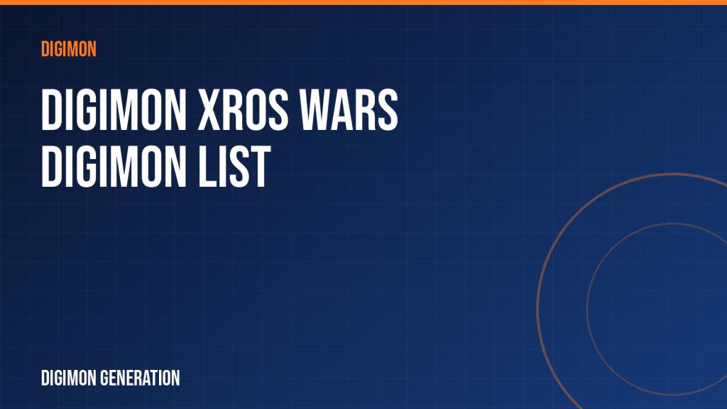 Digimon Xros Wars Digimon list