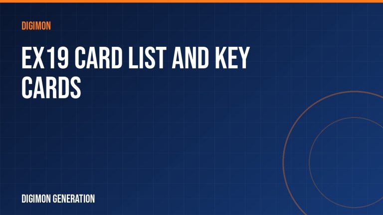 EX19 card list and key cards